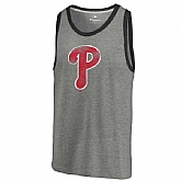 Philadelphia Phillies Distressed Team Tank Top - Ash,baseball caps,new era cap wholesale,wholesale hats